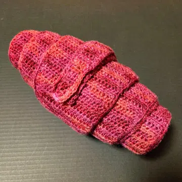 소피 후드 후드 부착 머플러 빨간색 [ 핸드메이드 ]