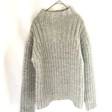 [새상품급] 프레임워크 알파카 혼방 큼직하게 짠 니트 로우 게이지 그레이