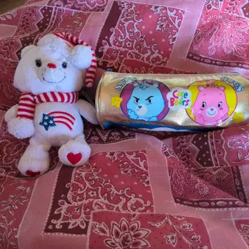 케어베어 미국 베어 봉제 인형 펜 케이스 세트