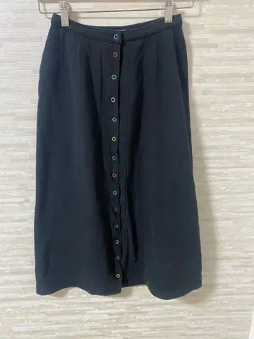 PINK HOUSE 버튼 달린 블랙 롱 스커트