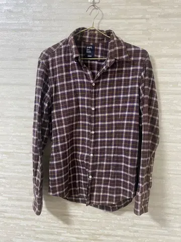 SHIPS 브라운 계열 체크 긴팔 셔츠 MEDIUM
