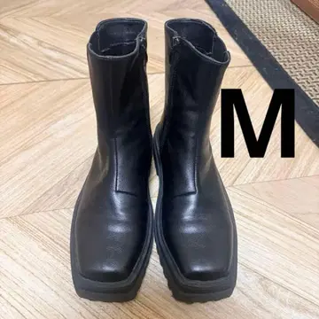 키다리 아저씨 사이드 고어 부츠 스퀘어 발 편한 통굽 멋스러운