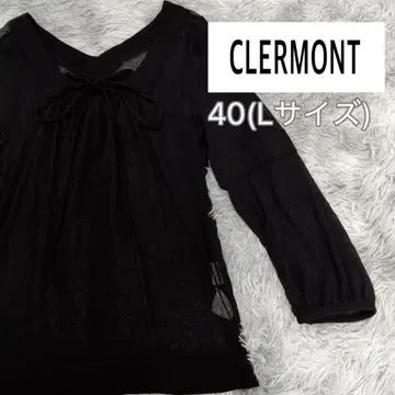 CLERMONT 클레르몽 라핀 시스루 셔츠 블랙 L 사이즈