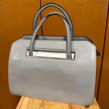 그레이 가죽 핸드백 스네이크 패턴