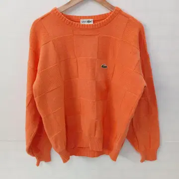 12.23 S696P 빈티지 주미즈 라코스테 니트 오렌지