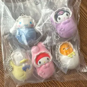 산리오 캐릭터즈 아기 싸개 마스코트 3종 전 5종 세트