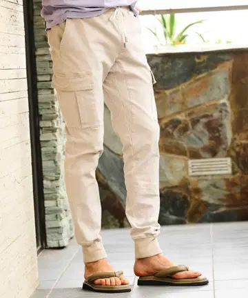 베이지 카고 팬츠 XS 사이즈 라이트 베이지