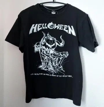HELLOWEEN 할로윈 밴드 T셔츠 양면 프린트 M 사이즈 상당