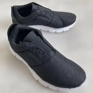 사바사바 경량 글리터 스니커즈 블랙 슬립온 24.0