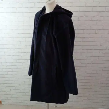 12.23 t674 레이지블루 코트 M 후드 부착 긴팔