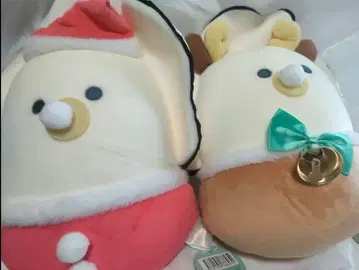 동글동글 눈망울의 생굴 크리스마스 꼬옥 안는 인형 산타와 루돌프