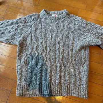 SON OF THE CHEESE 케이블 니트 스웨터 L 그레이