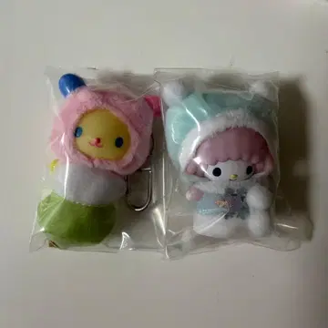 [미개봉 새상품] 치비토모 산리오 화과자 눈의 정령 피아노 우사하나 세트