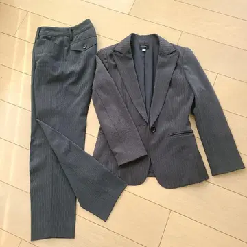 세탁 가능한 작은 사이즈 수트 셋업 그레이 스트라이프