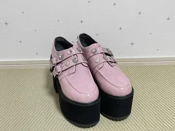 반짝이는 하트 참 체인 포함 더블 하트 로퍼 25.5cm