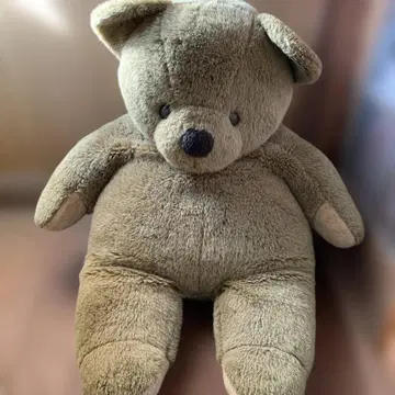 올리브 그린 곰 모양 봉제 인형 중형