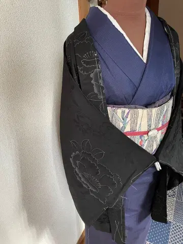 겉옷 블랙 꽃무늬 앤티크