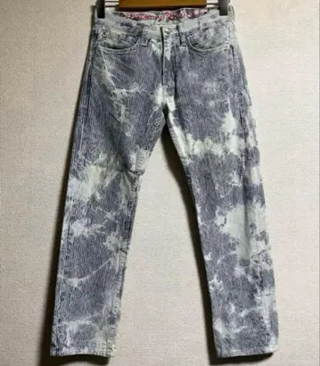 BILLIONAIRE BOYS CLUB 히코리 블리치 가공 데님