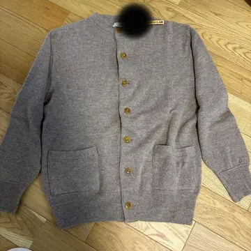 45R 캐시미어 x 울 혼방 가디건 브라운