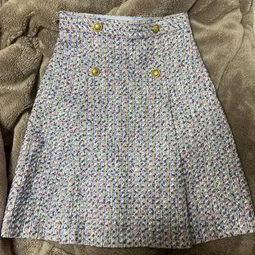 LOULOU WILLOUGHBY 트위드 플레어 스커트