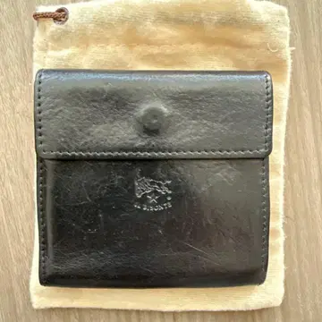 IL BISONTE 가죽 접이식 지갑 블랙