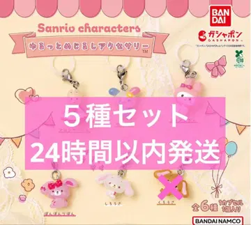 산리오 캐릭터즈 윳토메지루시 액세서리 5종 세미 컴프 세트
