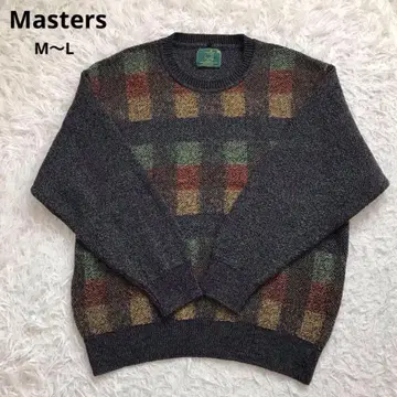 마스터즈 골프 니트 스웨터 이탈리아제 알파카 혼방 M~L 빈티지