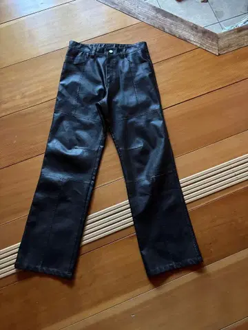 ZARA 워시 피니시 인조 가죽 팬츠