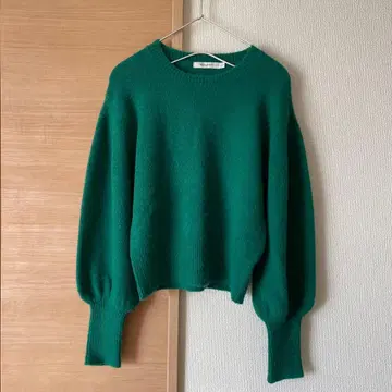 [ 새상품급 ] MOUSSY 그린색 니트 스웨터 프리 사이즈