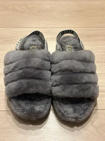 그레이 퍼 슬라이드 샌들 USA 5