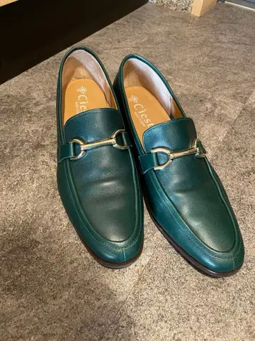 그린 가죽 로퍼 26cm