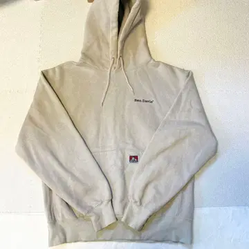 벤 데이비스 베이지 후드 부착 후드티 M