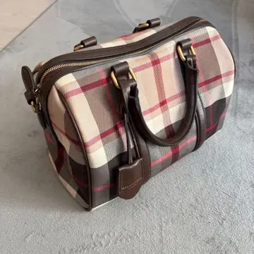 매킨토시 런던 체크 무늬 보스턴 백