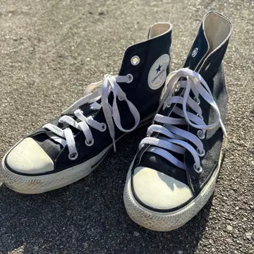 CONVERSE 블랙 하이컷 스니커즈 5.5