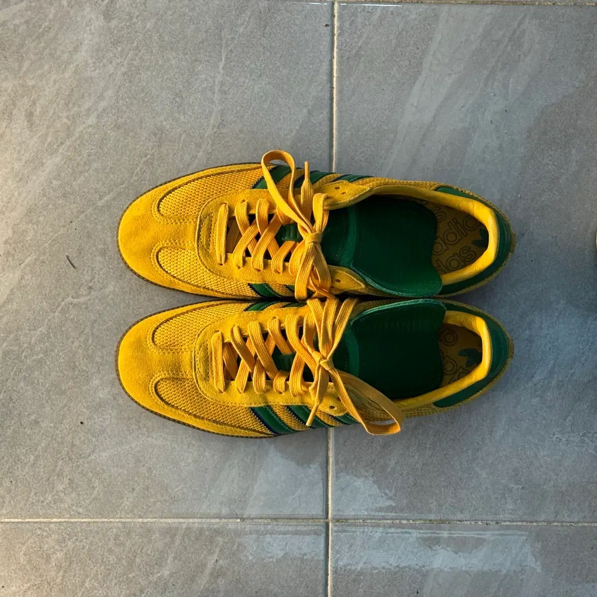 adidas gazelle silver green womens adidas Women's Originals Samba OG "Green Preloved Yellow Velvet" main image 1