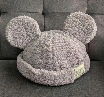 미키 귀 달린 그레이 모자