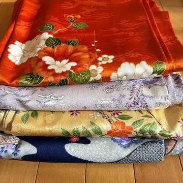 호몬기 꽃무늬 오렌지 연보라