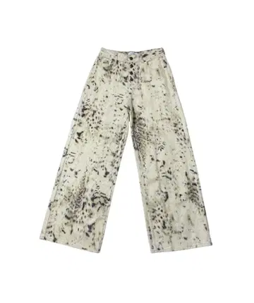 애니멀 패턴 와이드 스트레이트 팬츠