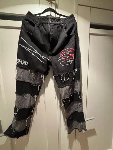 GALFY CRUTCH 패치워크 데님 팬츠