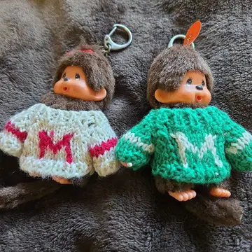 몬치치 키체인 미니 남아 여아 2개 세트 스웨터