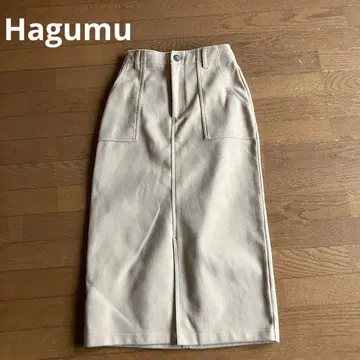 Hagumu 하그무 롱 타이트 스커트 사이즈 M 베이지 계열