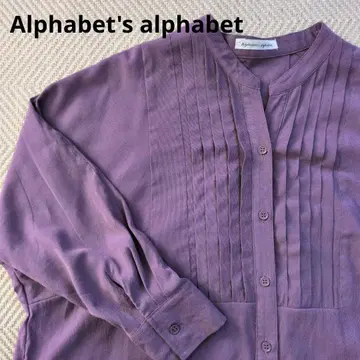 퍼플 롱 셔츠 원피스 라운드 슬리브 체형 커버