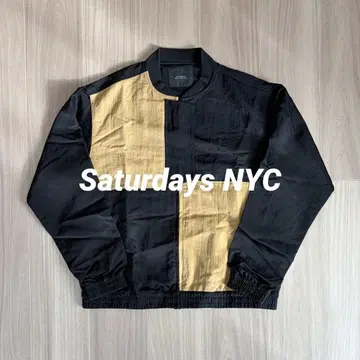 SATURDAYS NYC 나일론 자켓 블랙 겨자색 ovy