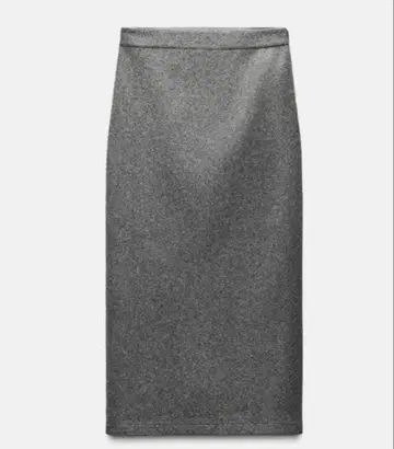 자라 플러시 저지 펜슬 스커트 그레이 S
