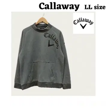 캘러웨이 LL 사이즈 그레이 하이넥 트레이닝복 골프웨어