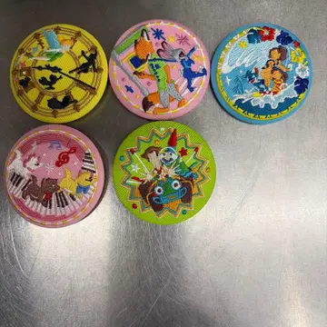 디즈니 캐릭터 자수 핀 배지 5개 세트