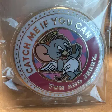 톰과 제리 타피 금 배지 캔뱃지 초기 하자 있음