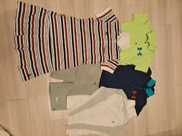 여성용 언더아머 스트라이프 골프 원피스 M 세트