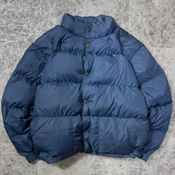 L.L.Bean 다운 자켓 네이비 L 클래식 모델 육중한 짧은 기장