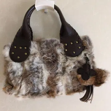 마리끌레르 퍼 가죽 핸드백